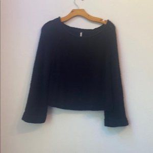 EUC FREE PEOPLE BLACK KNIT SWEATER SIZE M